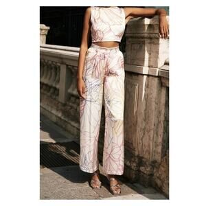 FRNCH Paris Sz SM LOLA Sleeveless Midriff Top with Matching Pants